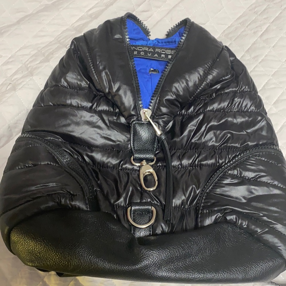 Sondra roberts black quilted backpack